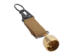 Sino de Chave de Brass com Gancho para Camping Marrom
