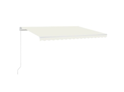 Toldo Retrátil Manual com Led 400x350 Cm Cor Creme MAISON EXCLUSIVE