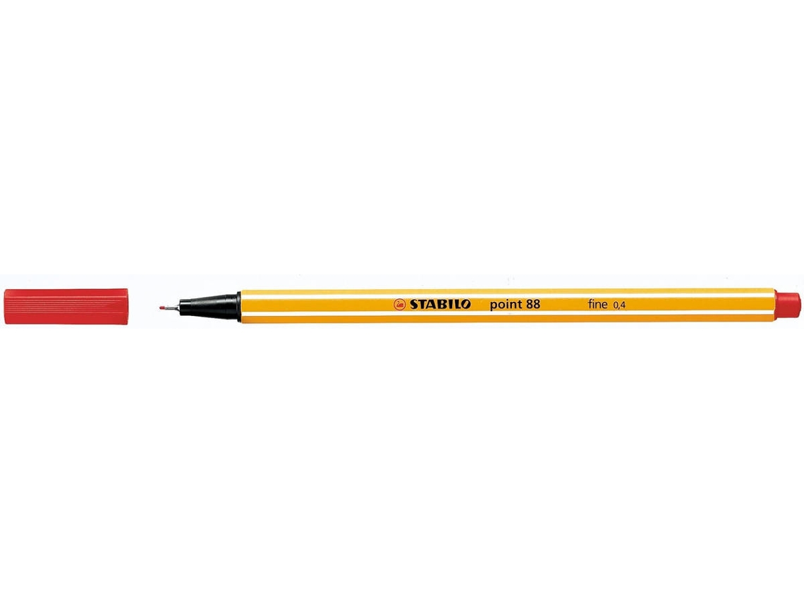Caneta Fineliner STABILO Point 88 Ponta Fino (Vermelho)