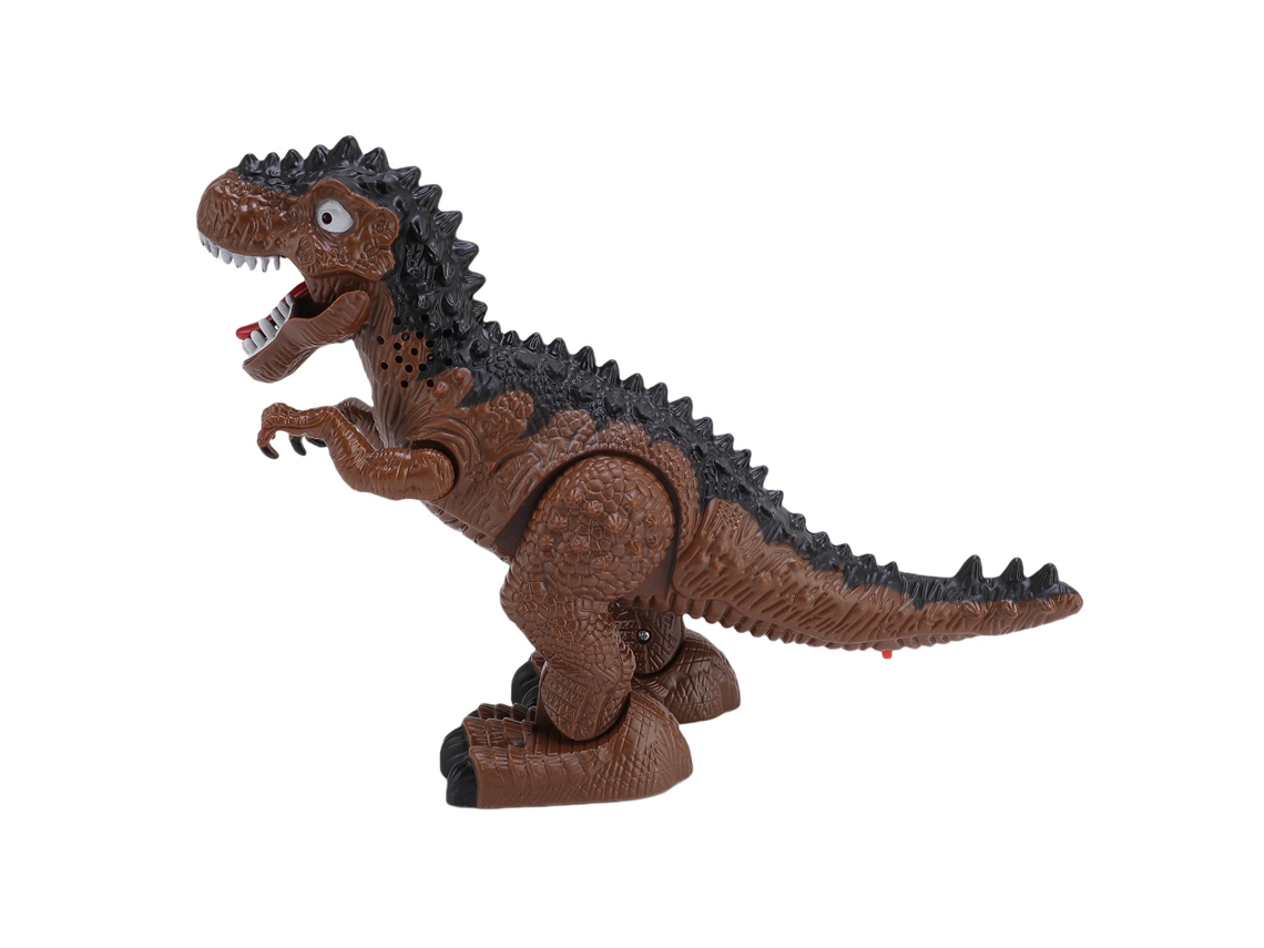 Mali brinquedo Dinossauro Elétrico com Luz Som Olhos Brilhantes Mão Boca Móveis Interativo para Crianças Marrom