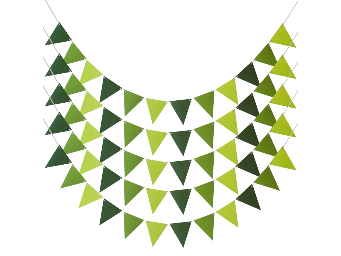 5 Pacotes Decoração Festa Bandeiras Triangulares para Evento NEVEANCE