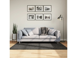 Vidaxl Tapete De Pelo Alto Aspeto Brilhante Istan 120x170cm Antracite