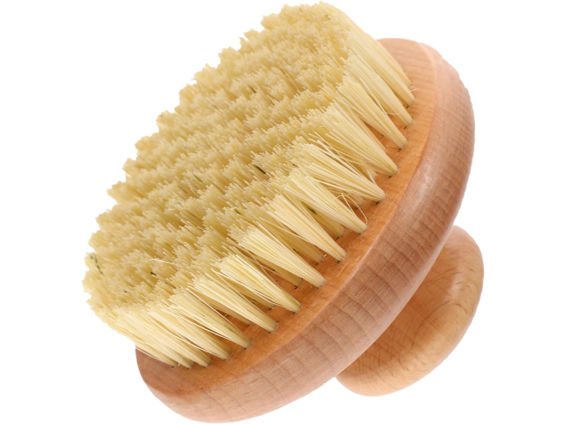 Escova De Banho Esfoliante Bestyash, Cabo Redondo De Madeira, Esfoliação Suave, Massagem Para Pele Seca, Uso Diário