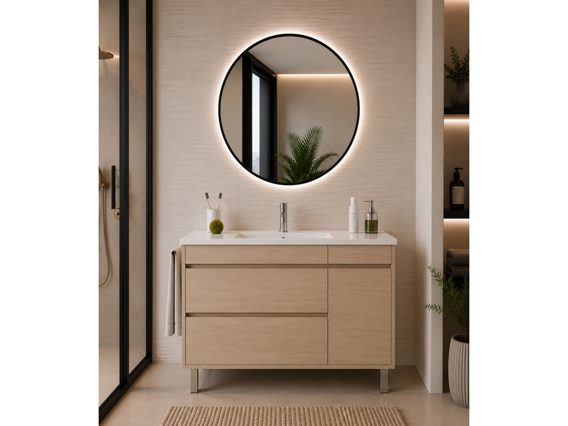 Móvel De Casa De Banho Com Lavatório Origenbath Caprera Sem Espelho 100x40 Cm Estepa