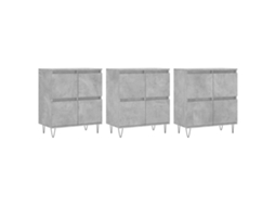 Sideboard, Sideboards Vidaxl Cinzeto Madeira Processada (n/a)