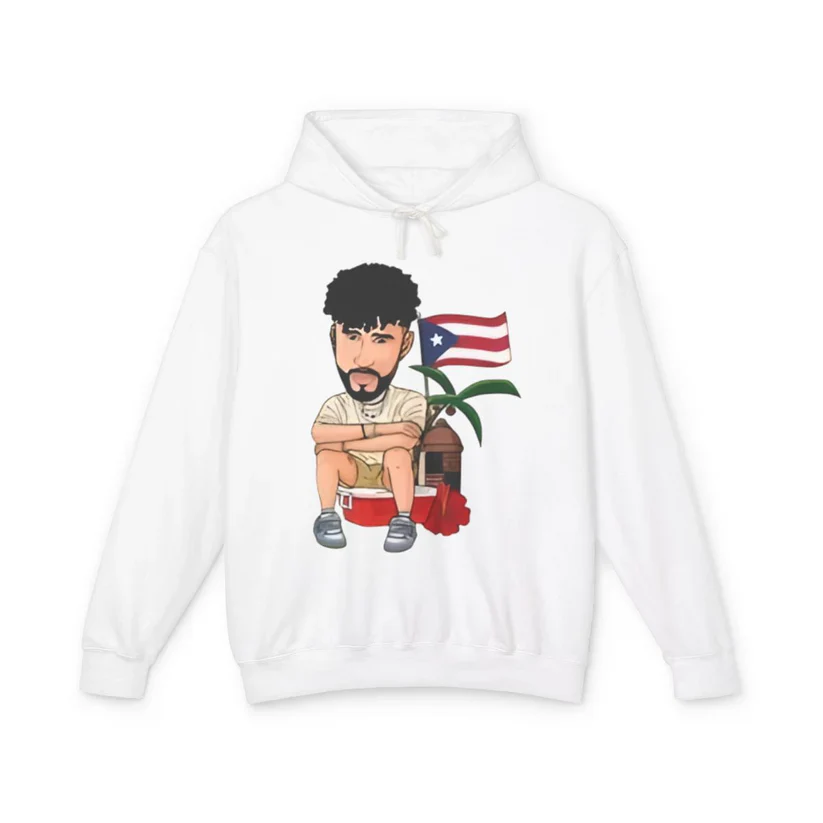Rockinstone Bad Bunny White Bad Bunny Merch Dtmf Hoodie(s)
