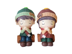 Bonecos de casal de resina para Dia dos Namorados, aniversário, decoração de casa LAXISCREED