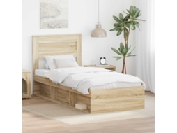 Vidaxl Estrutura da Cama com Cabeceira Sonoma 100 X 200 Cm