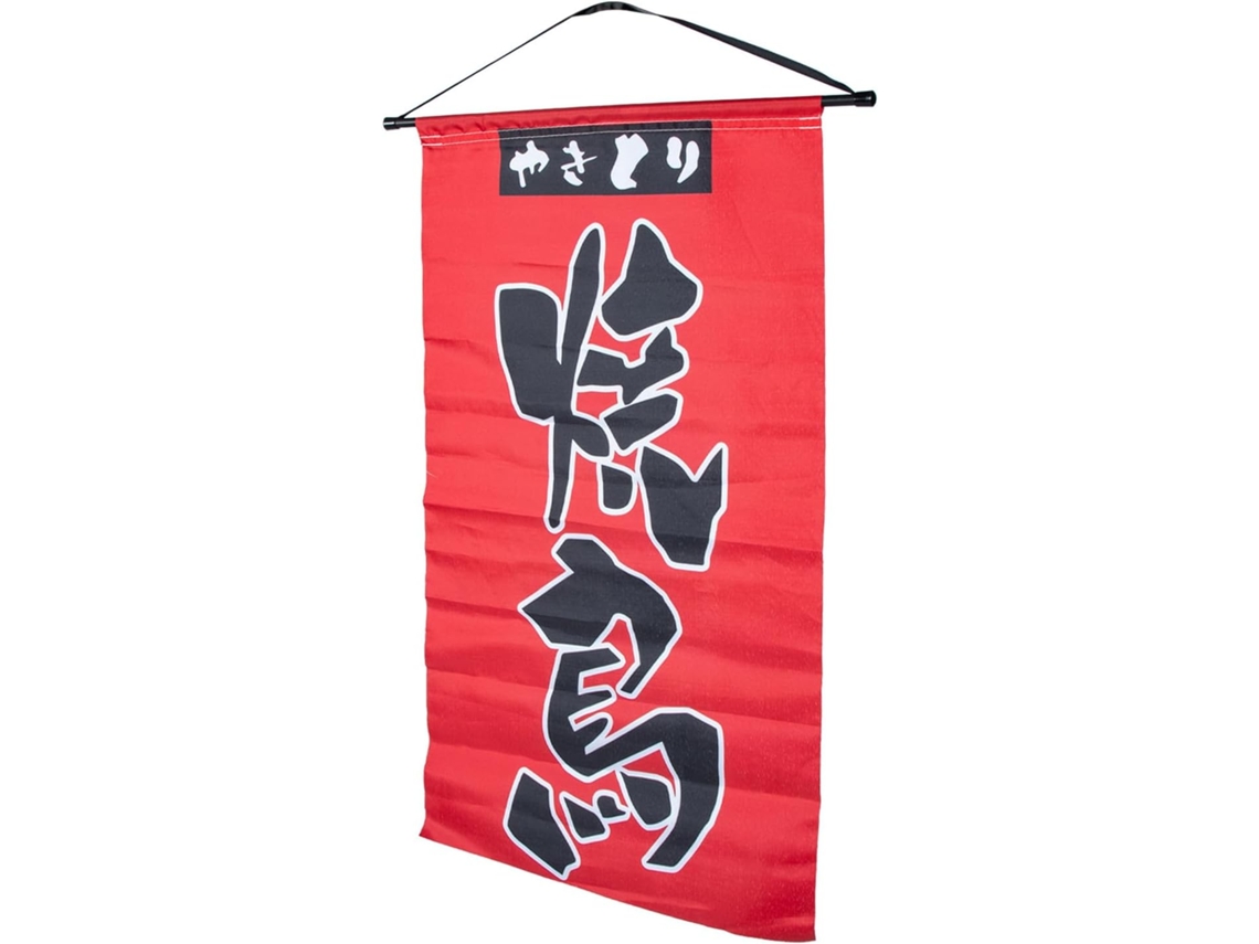 Bandeira de Poliéster Vermelha Estilo Japonês para Restaurante. Decoração para Pendurar em Restaurantes Izakaya CHABERLU