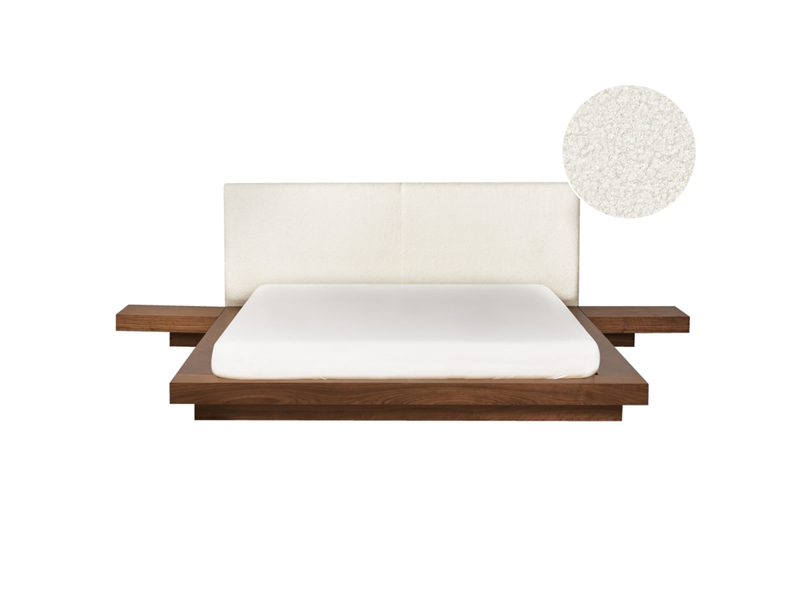 Cama de Água BELIANI Zen de Mdf Freixo Castanho 160x200