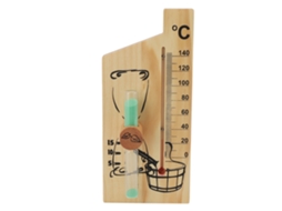 Termômetro Ampulheta Sauna 15 Min Dourada 0-140°C Primerox