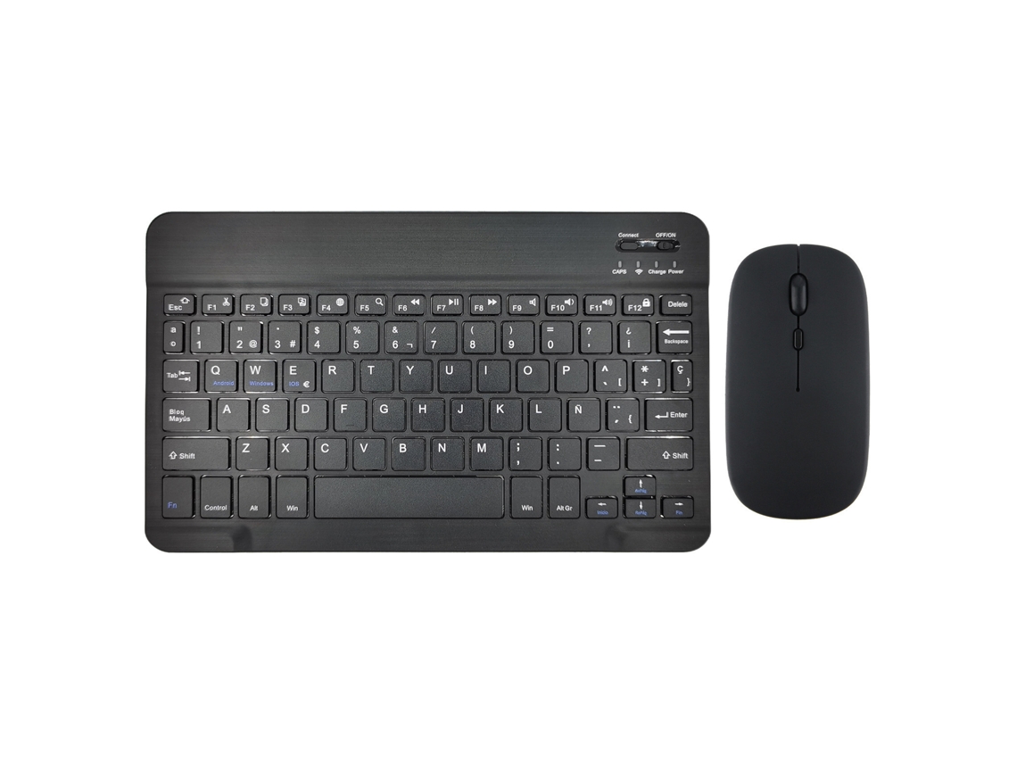 Teclado E Mouse Sem Fio Para Ipad Air 5, 4 Pro, 11, Bluetooth, Espanhol, Inglês, Android, Ios, Windows, Celular E Tablet. Aquaforge