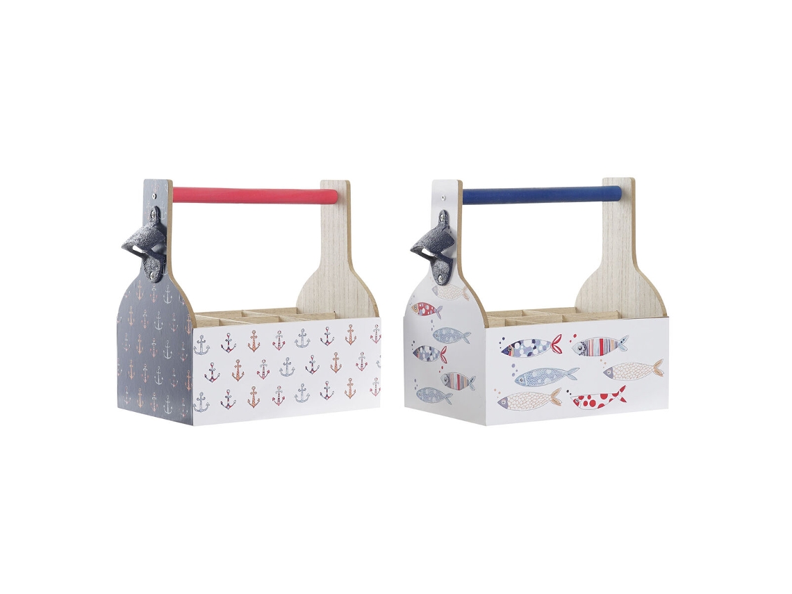 Porta-Garrafa DKD HOME DECOR (Madeira - Multicor)