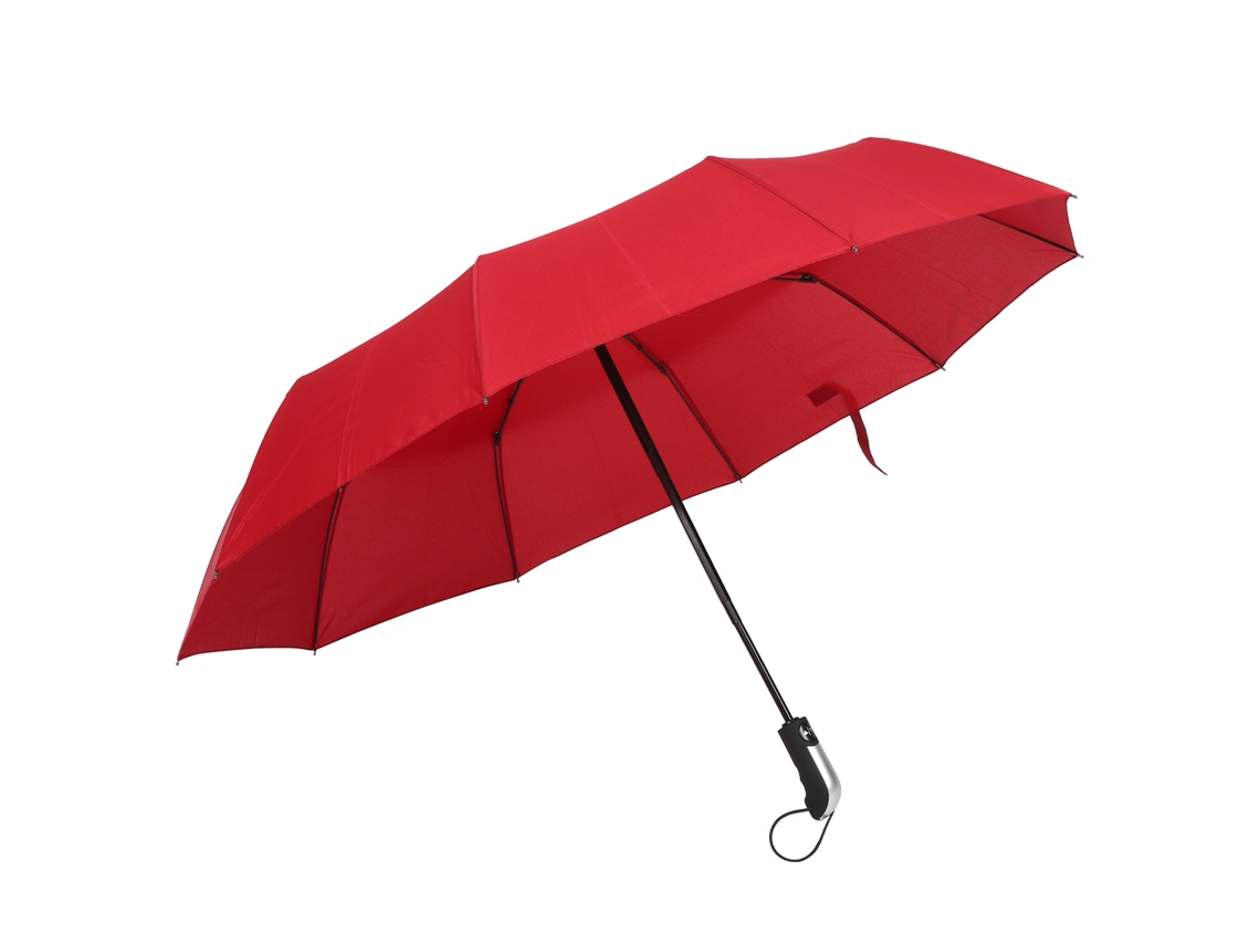 Paraguas Automático Compacto De Acero Negro Uv Impermeable Plegable Viaje Burgundy