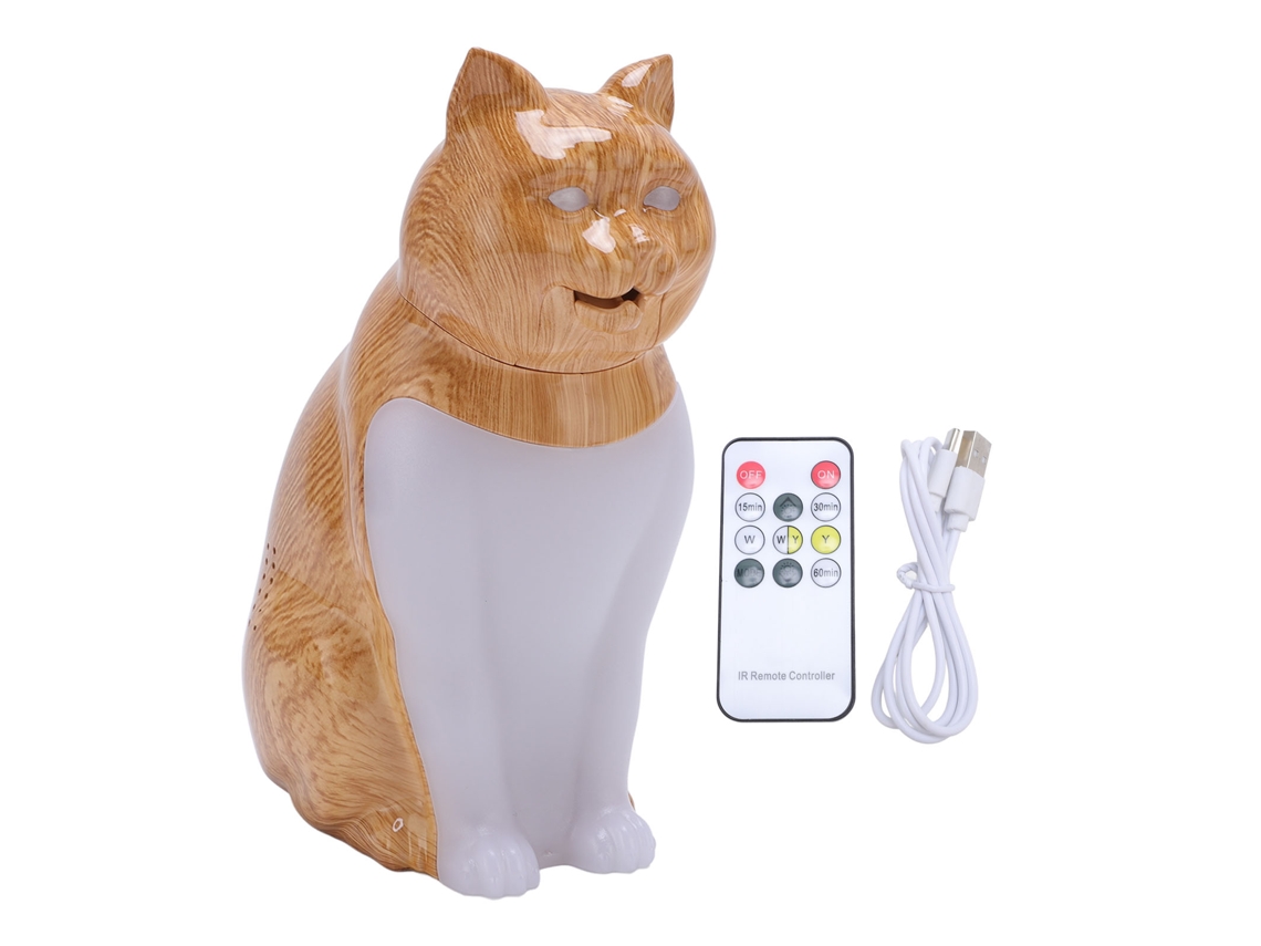 Lâmpada de Mesa de Cabeceira Gato Fofa Luz Noturna Usb | S/MARCA