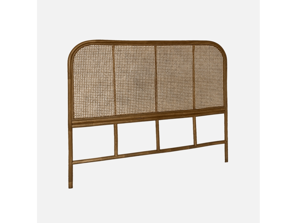 Cabeceira Para Cama Em Vime Escuro E Cana