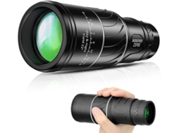 Telescópio Monocular 16x52 Monocular para Crianças Adultas para Observação de Pássaros Camping Caminhadas Concerto Preto USHION