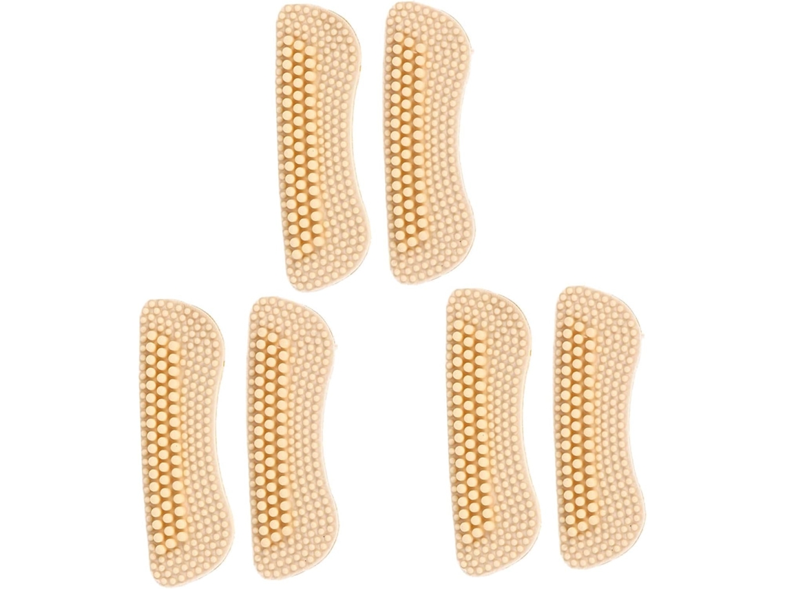 Protetores De Calcanhar Autoadesivos Silicone 4d, Cor Aleatória, Bege, Para Evitar Atrito, 3 Pares Para Cuidado E