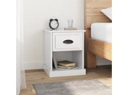 Vidaxl Mesa Cabeceira 39x39x47,5cm Derivados Madeira Branco Brilhante