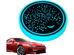 Porta-copos iluminado para carro, acessório para porta-copos de carro