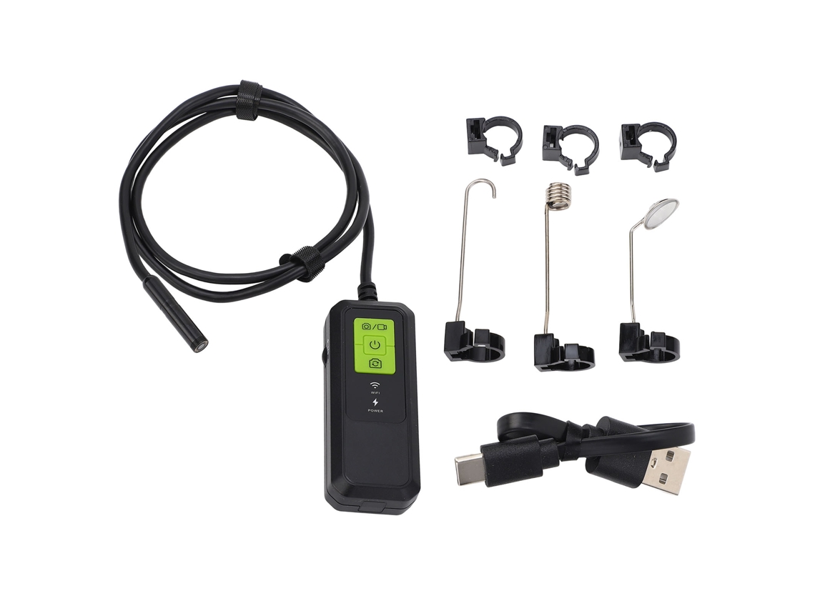 Endoscópio Industrial Wifi 8mm Hd Com Lentes E Câmera Duas Para Inspeção 1m