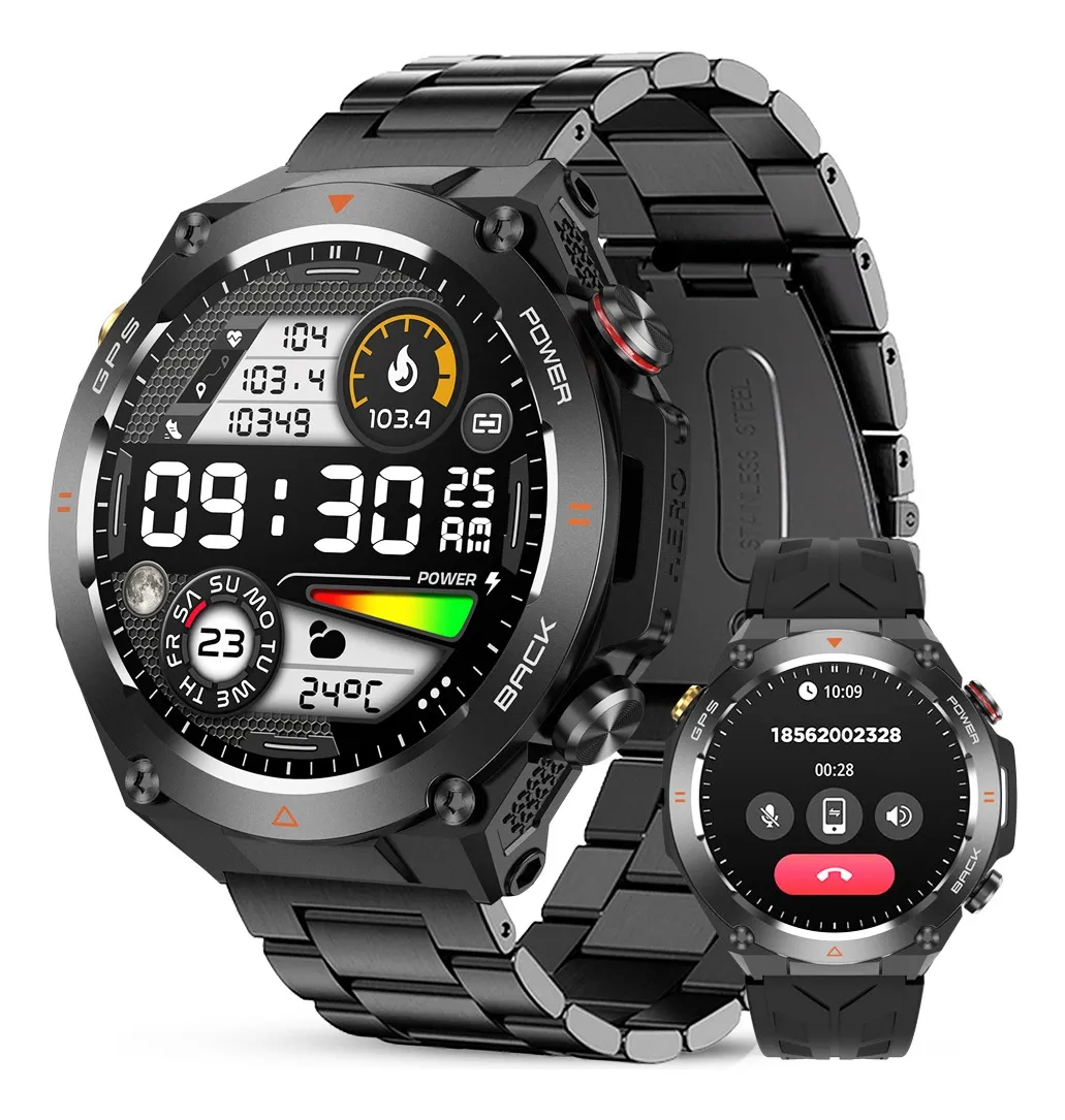 Relógio inteligente 201 BT Call Compass Vayotoy para homens