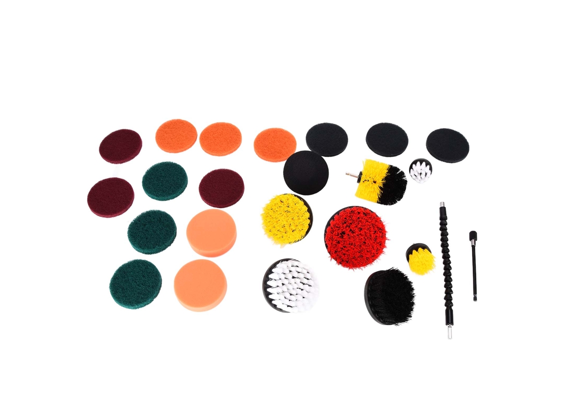 24 Escovas De Limpeza Eléctricas Power Scrubber Com Adaptador Para Furadeira, Plástico Pp, Para Banheiro
