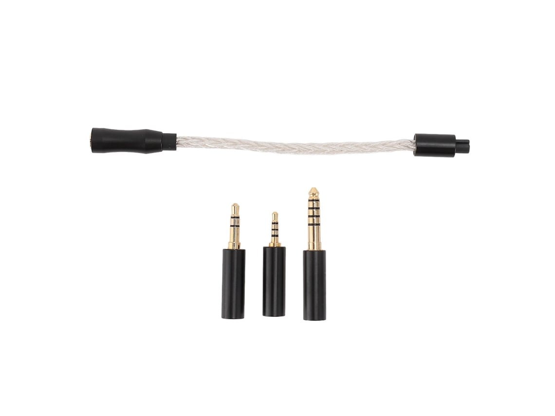 Adaptador Cabo Fone Ouvido 3,5mm Fêmea Para 2,5/3,5/4,4mm Macho Prata