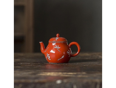 Dehua Ceramic Teapot Retro Red Household Teapot Kettle Hot And Cold Pot Kungfu Tea Set Tea Unabranded
