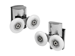 Ruedas Deslizantes para Porta de Ducha de 23mm, Material Nylon Y Acero Inoxidable, para Cristal de 4 8mm, 2 Piezas