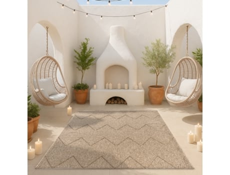 Tapete Kos Exterior Moderno Losango - Natural - 240 X 340 Cm
