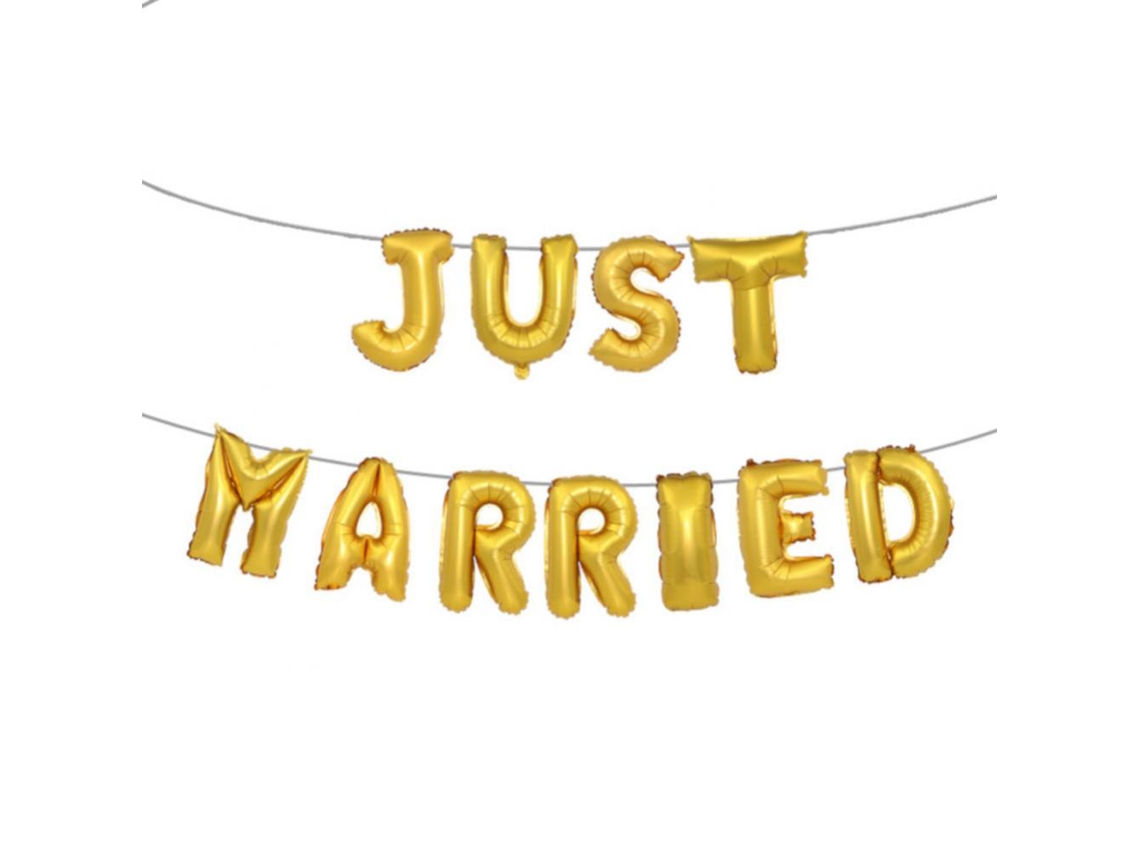 Conjunto De Balões De Letras Em Inglês Eoocoo Com Tema De Casamento De 16 Polegadas