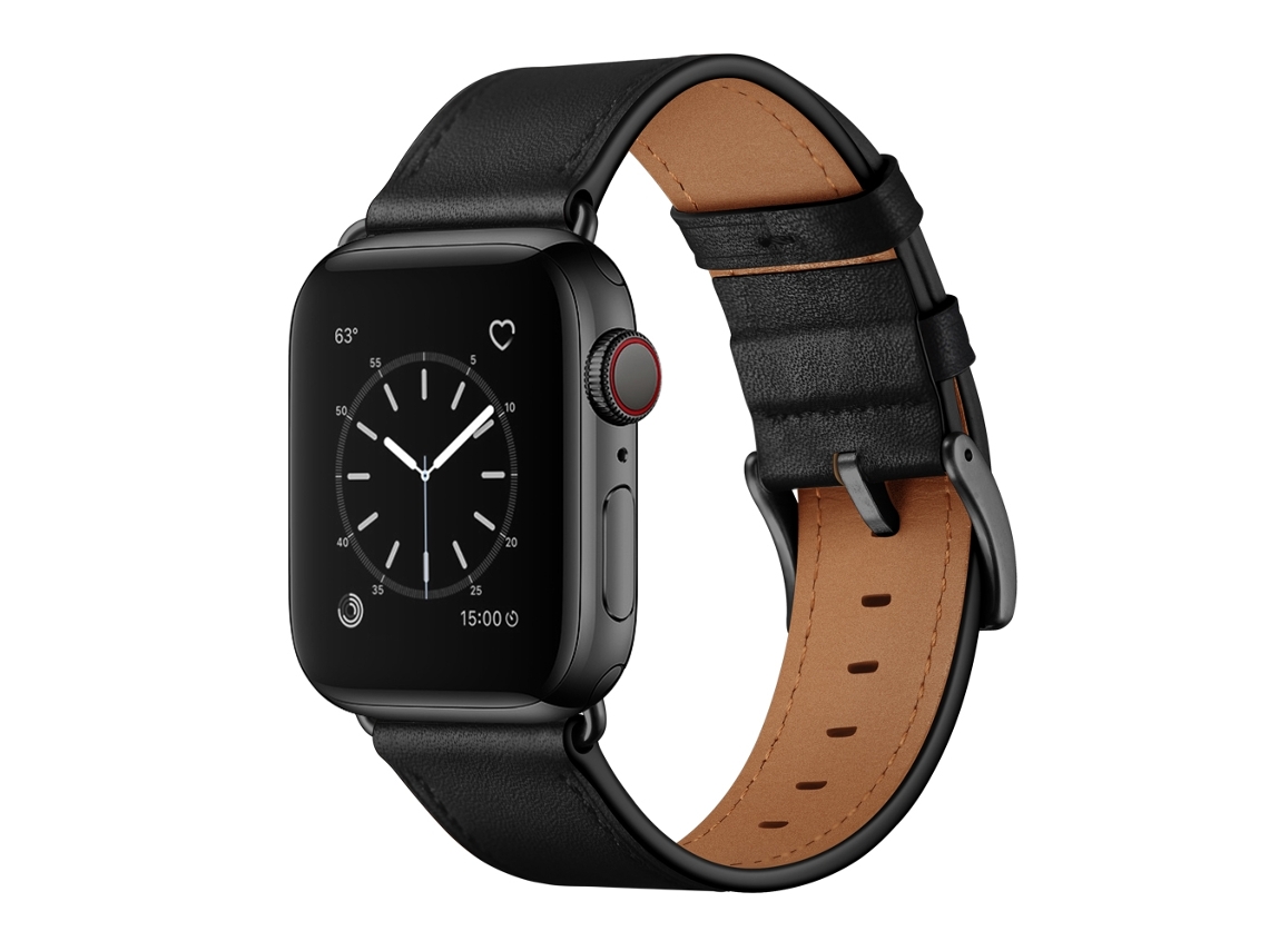 Bracelete para Smartwatch de couro genuíno de couro clássico para Apple Watch Ultra 49 mm e Watch Ultra 2 49 mm/Série 9 e 8 e 7 45 mm/SE 3 e SE 2 e