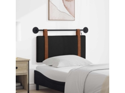 Vidaxl Cabeceira Suspensa Com Luz Led Preto Pu Antigo