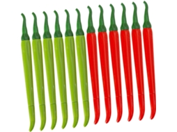 Conjunto De 12 Canetas Em Gel Chili Nas Cores Vermelha E Verde, Com