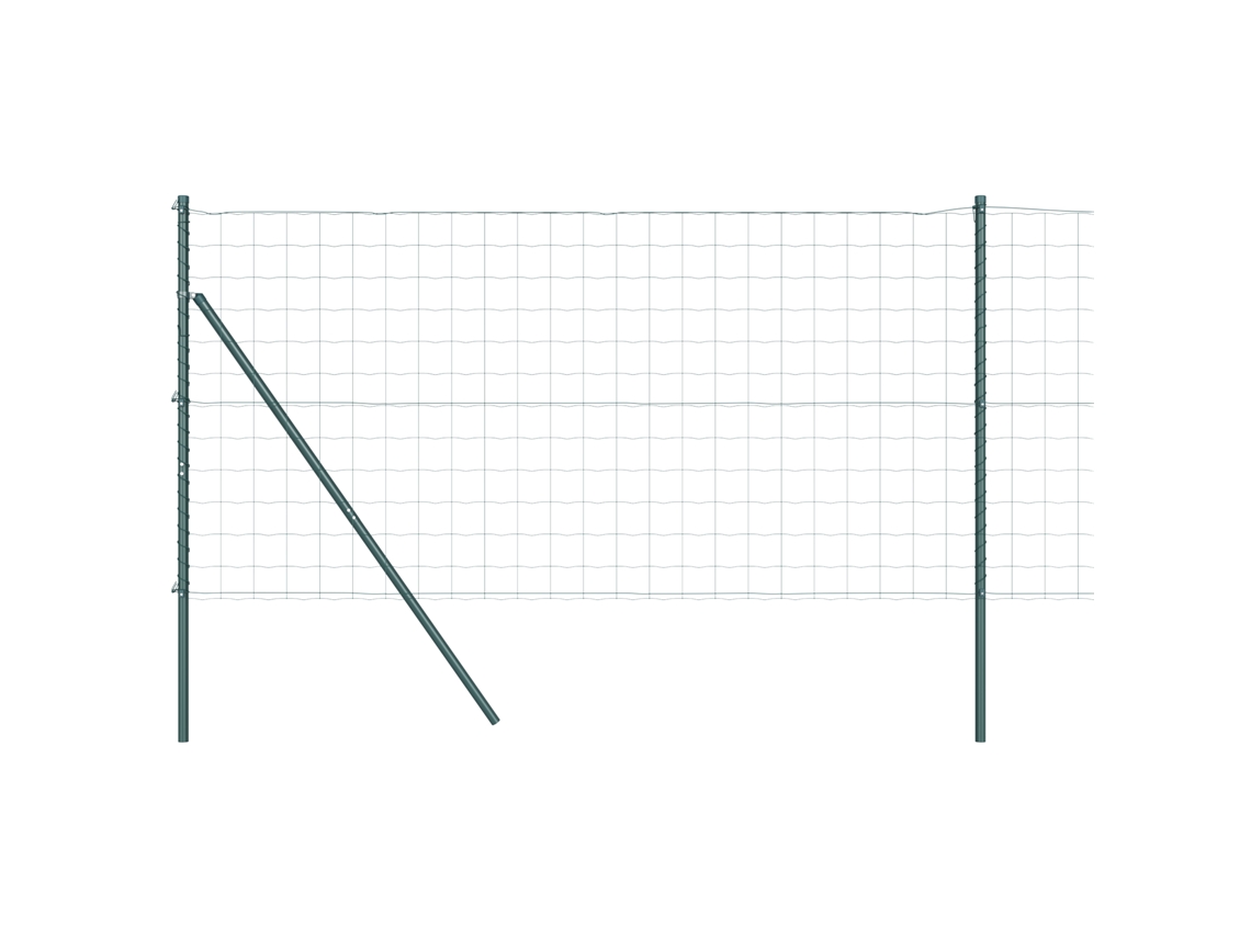 Conjunto 1 Cerca Externa Vidaxl Verde Aço (10 X 1 M)