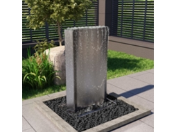 Vidaxl Fonte De Jardim 60,2x37x122,1 Cm Aço Inoxidável Prateado