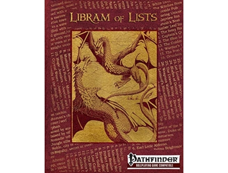 Livro Libram of Lists Pathfinder RPG Compatible de Thomas Thrush (Inglês)