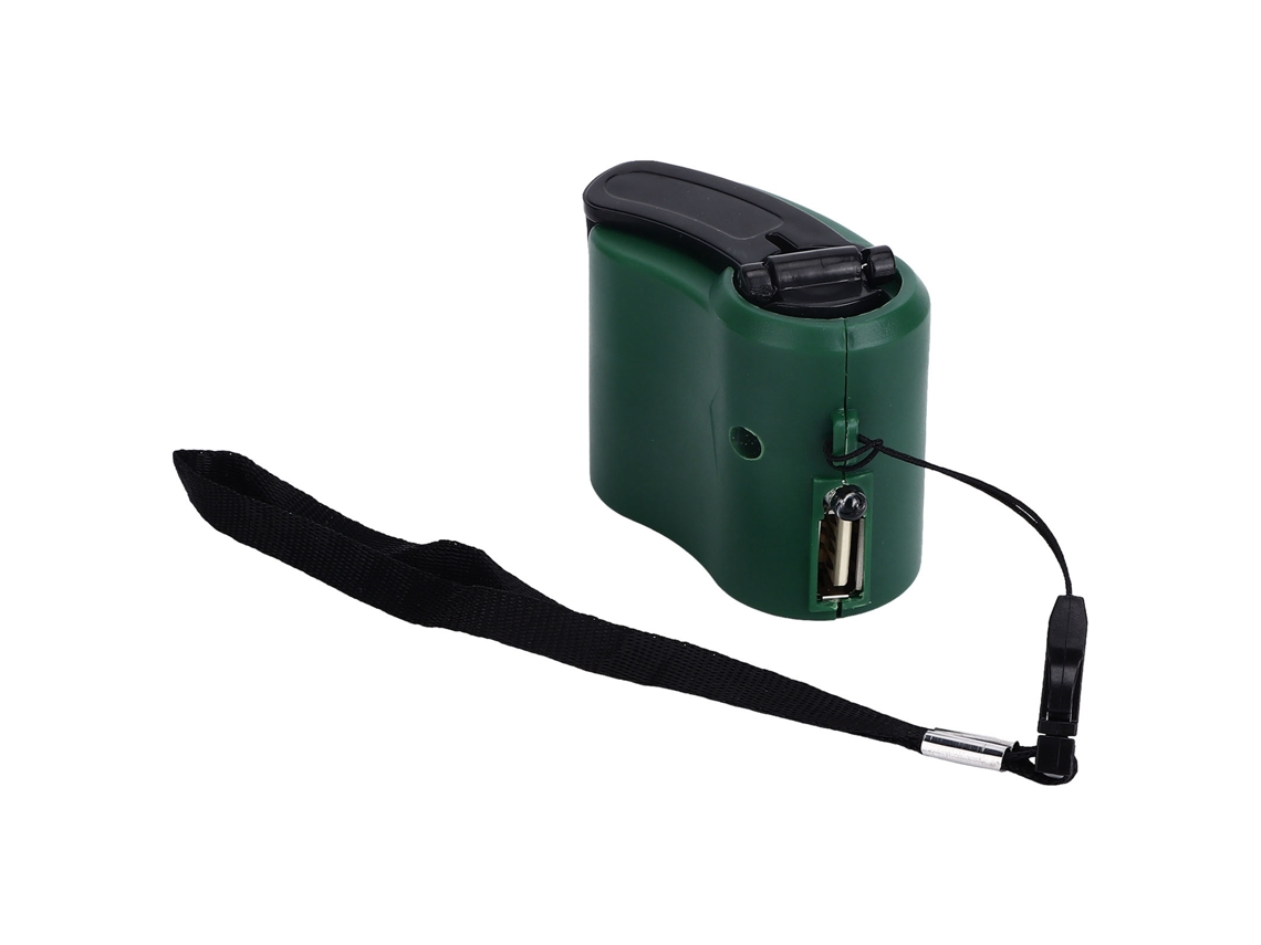Carregador De Manivela Usb Com Carregamento Emergencial E Luz Led