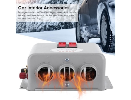 12V Aquecedor de Carro Para-Brisa Ventilador Descongelador 600W-800W 123657 ZERODIS