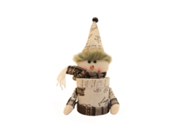 Laxiscreed Decoração De Natal Com Caixa De Pano E Boneco De Neve Para Casa E Brinquedos Infantís