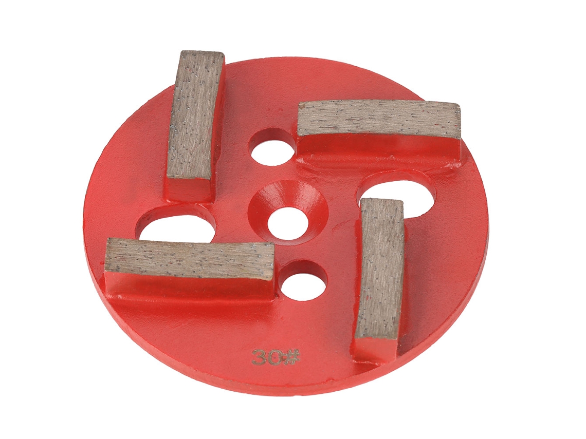 Disco De Esmerilado Diamante Trapezoidal Para Suelos De Concreto 100mm 5 Agujeros 4 Dientes