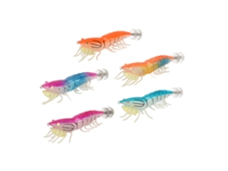 Five-piece Luminous Soft-foot Wooden Shrimp, Simulated Luminous Footed Squid Hook