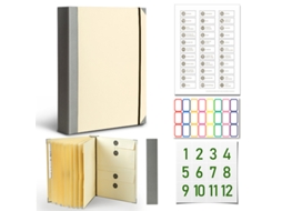 In Case I Go Missing Binder Thick Manila Accordion File Folder Document Organizer, Beige