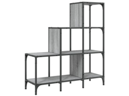 Estante MAISON EXCLUSIVE em derivados de madeira e metal cinza sonoma (92x30x102 cm)