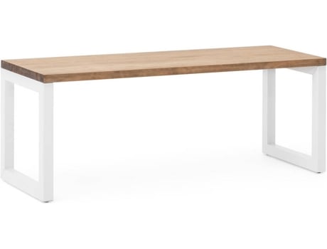 Banco BOX FURNITURE ICSB-4010048 30 BL-EV (Branco - Madeira, Aço - 100x40x48 cm)