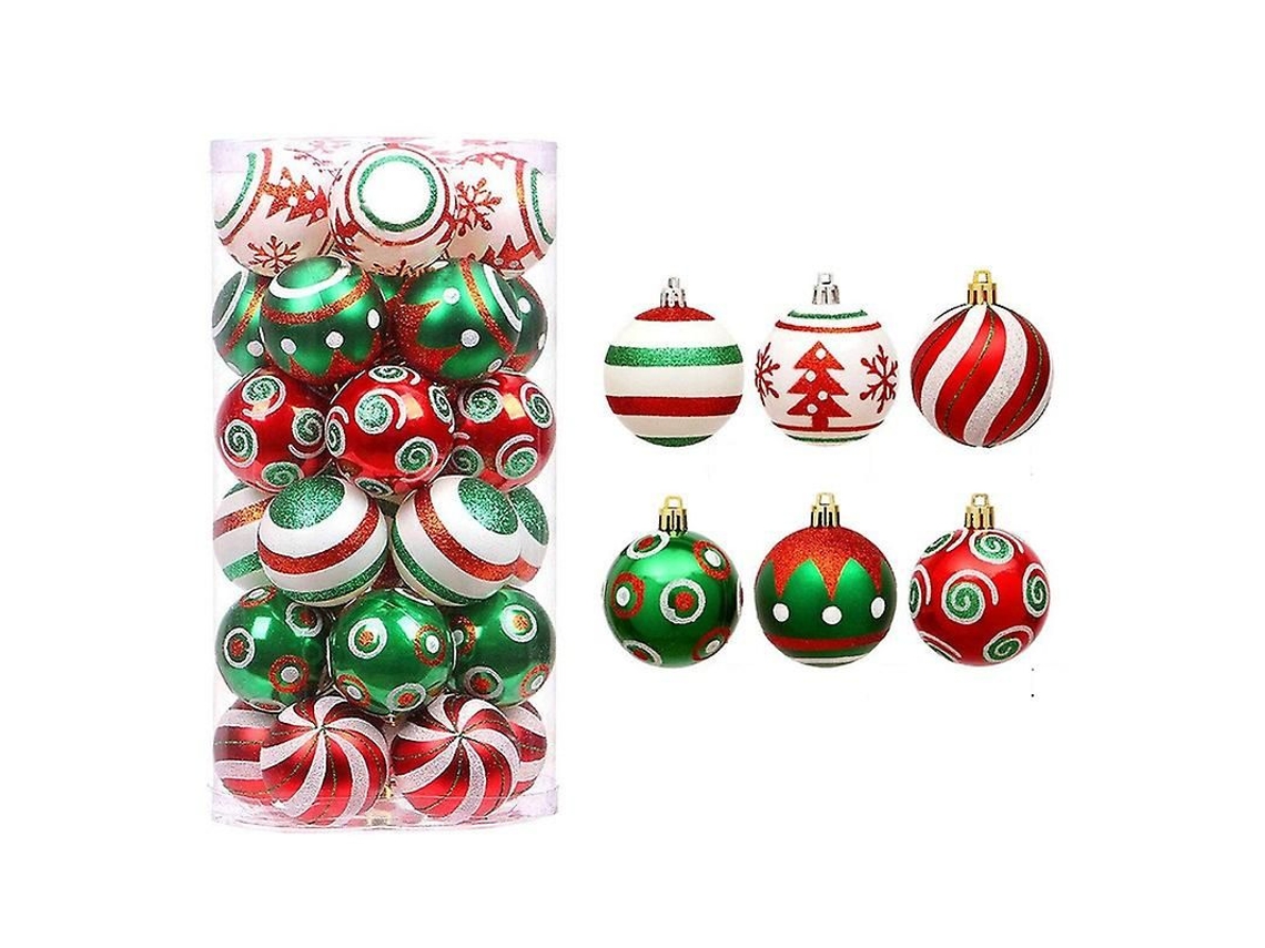 30 Bolas De Natal De Plástico Inquebrável