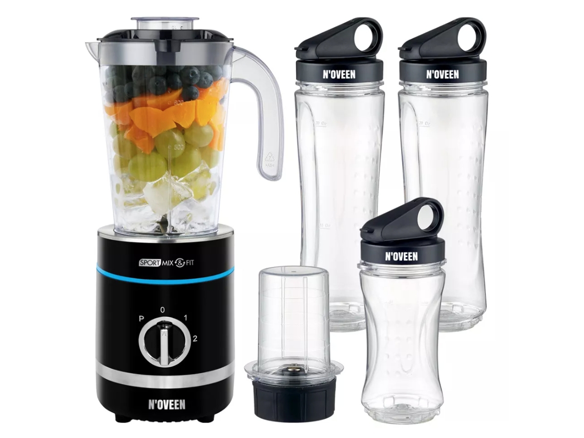 Sb2000 0 8 L Liquidificadora Desportiva 500 W Preto Transparente NOVEEN