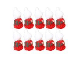 Primerox 10pcs Figuras Miniatura para Casinha de Bonecas Natal Decoração Acessórios