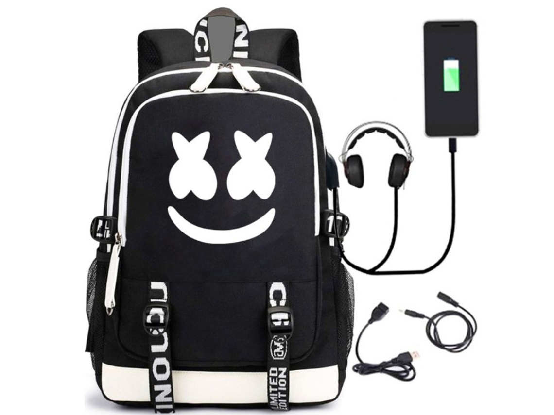 Mochila Escolar, Estilo Gamer, Grande Capacidade, Porta Usb, Aulas